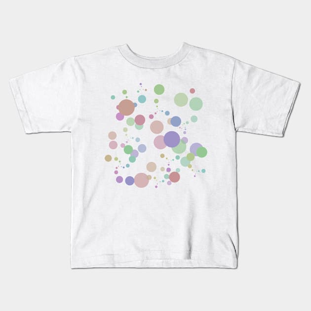 Colorful Spot Pattern on Black Kids T-Shirt by OneLook